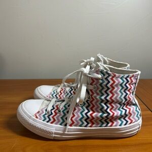 Converse Chuck Taylor All Star High Top Sneaker Colorful Chevron Geometric Girls